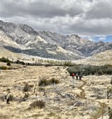 a group of people riding bikes on a trail