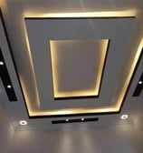 Modern recessed ceiling with LED lighting installed by Garnet Painting & Remodeling GA