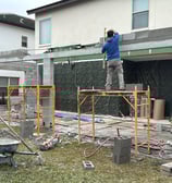 orch under construction in Kissimmee, Florida — wood framing installed by FC Innovations during full