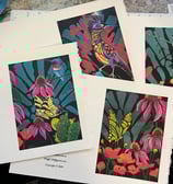 Notecards are available on all watercolors. 5"x7" with envelope