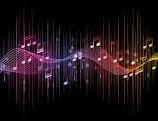 a colorful music note with music notes and notes