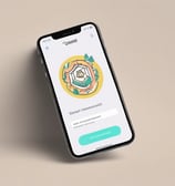 a person holding a cell phone with the amazon app on the screen