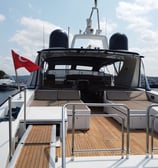 yacht outdoor design and sunbathing cushion