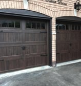 wood tan carriage garage door