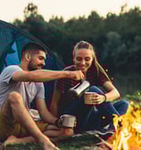 Wild camping, A couple enjoying the great outdoors