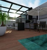 Exemplos de projetos residenciais e construções realizadas pela Quíron Soluções.