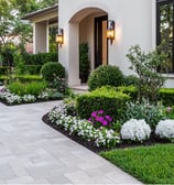 front house with a beautiful garden