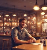 Le barman sourit