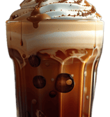 sweet caramel frappe coffee