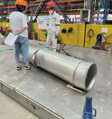 PMI Piping workers are discussing with QC on quality