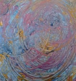 Tourbillon galactique - retour à la Source - 20€ - 29x29 - Peinture acrylique 2024
