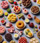 A colorful advertisement featuring bold text in Italian promoting free services. Large text reads 'SERVIZI GRATIS! AFFILIATI ADESSO' with phrases contained in vibrant geometric shapes and bubbles. The ad highlights an offer starting from 2023 and includes marketing elements like a website, advertising, and magazine.