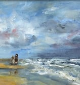Title: After the Storm #2 - An impressionistic shoreline scene after a storm.