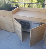 Cache clim et jardinière sur mesure