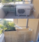 Cache clim et jardinière sur mesure