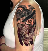 Japanese style koi fish tattoo
