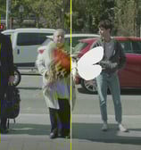 imagen que muestra el antes y despues de los efectos digitales de un plano para un cortometraje