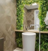 panneaux muraux végétaux toilettes entreprises
