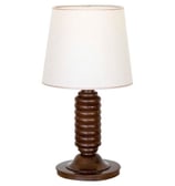 a lamp with a lamp shade on a table