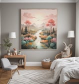 Three watercolor paintings are propped against a textured concrete wall. The artwork features vibrant street scenes, including an archway and the Colosseum, suggesting an Italian cityscape. A palette with paint, brushes, and a jar with water sits nearby on the ground, indicating an outdoor painting session.