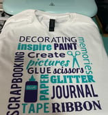 Creating a layered HTV crafting tshirt.