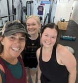 sisters working out with trainer micki