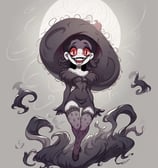 a cartoonish character in a hat and a hat