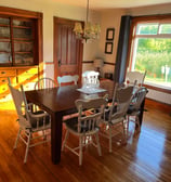 Balmor Landing Best Cape Breton Airbnb dining room, beautiful older home, sleeps 8 people