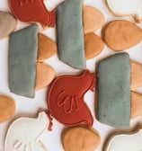 Adorable farm themed custom sugar cookies with chickens and eggs