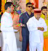 Pandit Vishal Dadhich with Governor of Karnataka