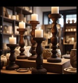 Candle holders wood