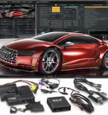 A sign reads 'Registered Motor Vehicle Repair Shop, State of New York' and is mounted against a red brick wall. The scene is illuminated by ambient lighting, casting shadows on the text and the wall.