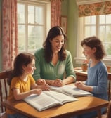 A group of people inside a room engage in cleaning or maintenance activities. One person sweeps the floor with a broom while others stand and observe, smiling or gesturing. The room has wooden structures and a child rests on a bed nearby.