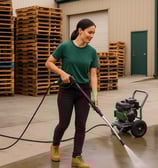 Commercial warehouse cleaning service by Dust Be Gone professional in Phoenix industrial space