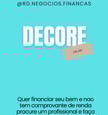 Quer financiar seu bem e nao tem comprovante de renda procure um profissional e faça sua Decore.