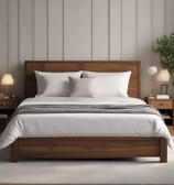 Wood King Size Bed paid link.