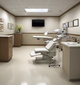 A woman getting her hair cut by a hair stylist