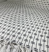 manta para sofa grande marfim e preto