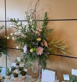 a flower arrangement for a shower designed by Andy Albright