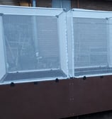 2 Foodcubes with metal cladding and nets installed by Vegiecube