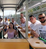 Beer bike activity in Riga