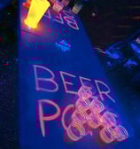 Beer Pong during the Riga Pub Crawl tour