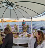 Party raft on Daugava river