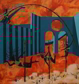Corners of contemplation, Acrylic on canvas, 2023,91x91cm (Ebuka Agudiegwu)