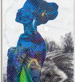 One night stand, Acrylic and mixed media on Khaki,2025,87x69cm (Evans Torngmortey)