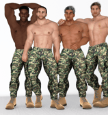 four military men