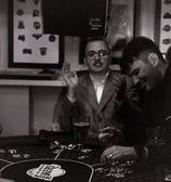 Sportinio pokerio turnyro akimirka