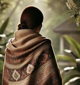woolen shawl flowered shawl