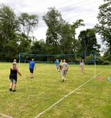 People playing volleyball at Crescent Hills park
