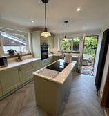 Cottage style kitchen with shaker doors